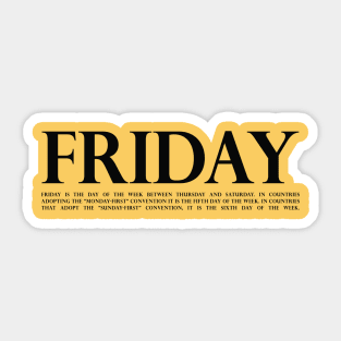 Friday Sticker